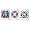 Stupell Industries Geometric Triangular Quilt Pattern Design Red White Blue Canvas Wall Art